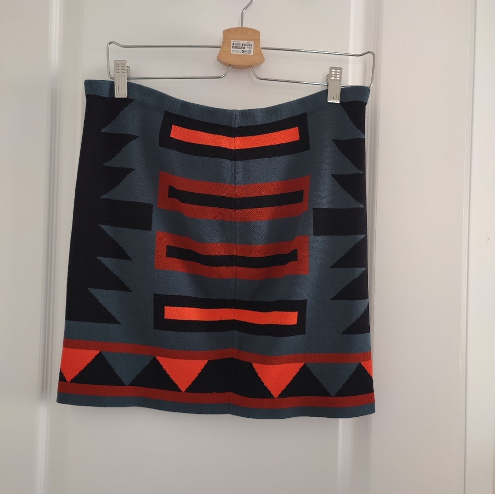 Exotic fabric stretchy skirt, tribe design